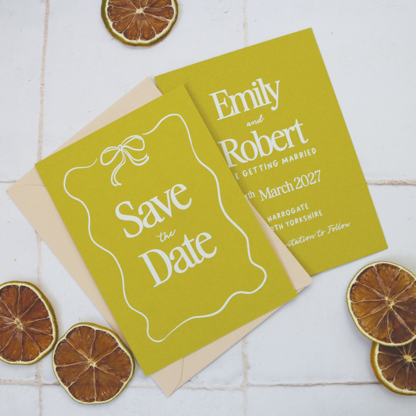 Pistachio Green A6 Save the Date